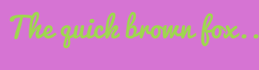 Image with Font Color 9FD650 and Background Color D674D3